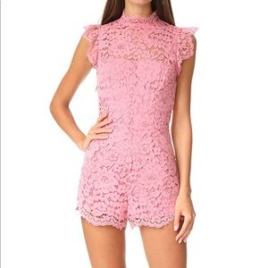 BB Dakota Pink Lace Romper